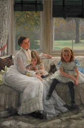 Portrait de Mme Catherine Smith Gill et de deux de ses enfants